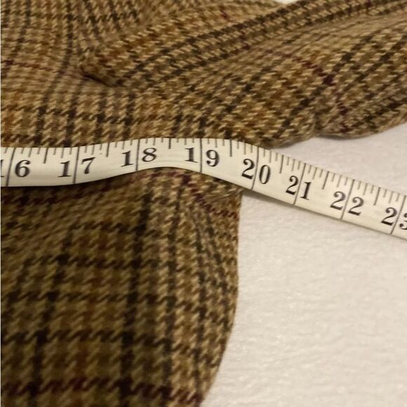 Lauren Ralph Lauren Lady Brown Plaid, Blazer 100%Wool 10P - Picture 6 of 10